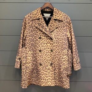 MARVIN RICHARDS Leopard Print Coat Faux Fur Lined